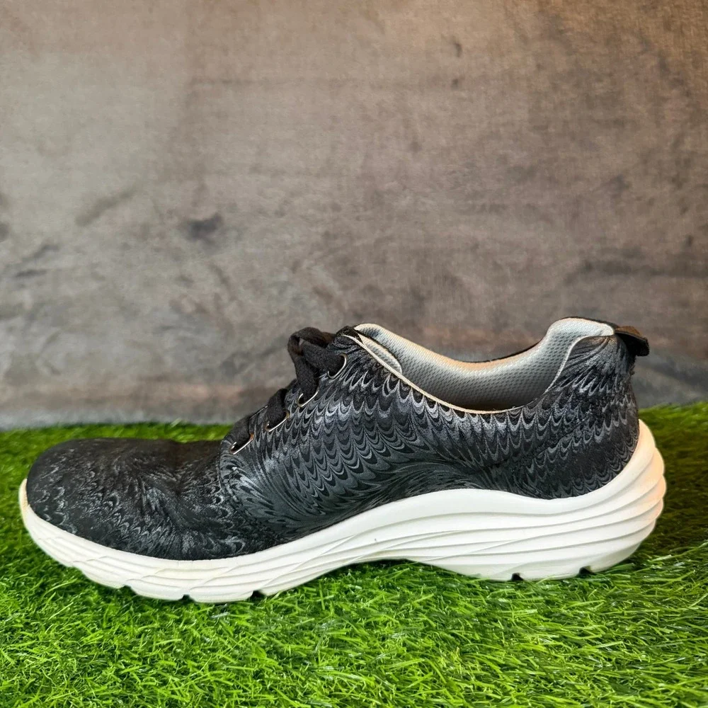 Nurse Mates Velocity Black Swirl Leather Walking Sneakers‎ Womens 10M VCJK16
